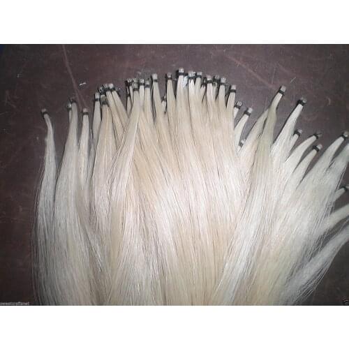 50 hanks Quality Violin Bow hair(25 hank white&25 hank black), 6grams/Hank 32"