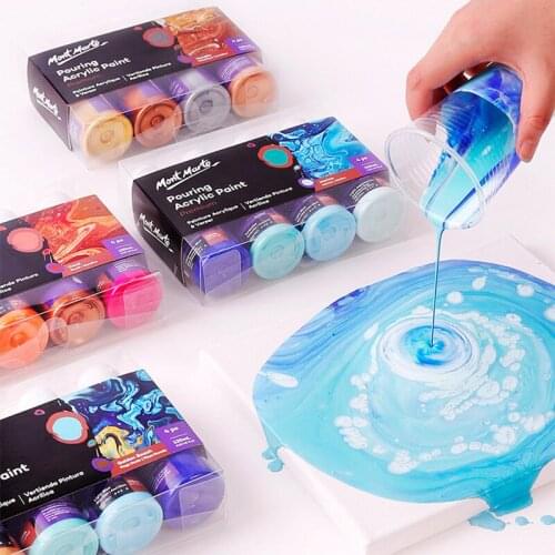 DIY Acrylic Paint 4 Bottles of Flowing Acrylic Set Silicone Oil Cell Fluid Paint Creative Art Supplies 60/120ML