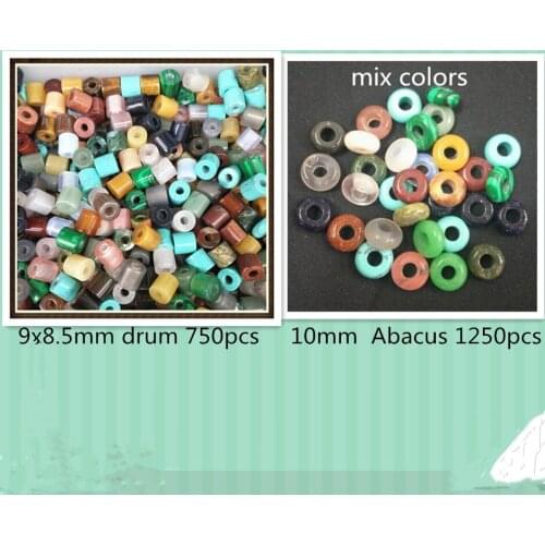 750pcs drum shape(9x8.5mm) + 1250pcs abacus shape(10mm) of gem stone beads total usd 700 with free shipping