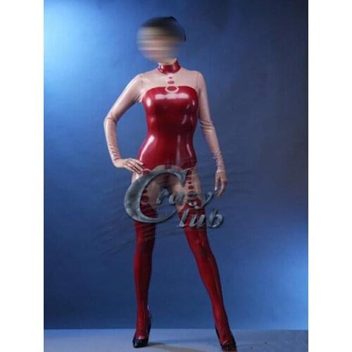 Crazy club_Sexy customize Women Fetish Latex Catsuit Sexy Costume With Back Zipper Under Crotch For Adult Sale on line