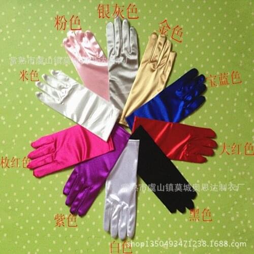 Color short color girl gloves