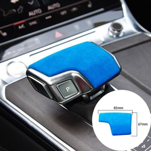For Audi A6 A7 SQ8 RS6 RS7 Q8 S8 2017-2020 Alcantara Suede Car Knob Gear Head Panel Strip Covers Trim Sticker Car-styling