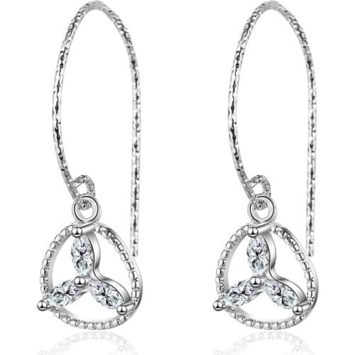 Everoyal Charm Lady Silver 925 Girls Drop Earrings Jewelry Vintage Crystal Gold Earrings For Women Party Accessories Femlae