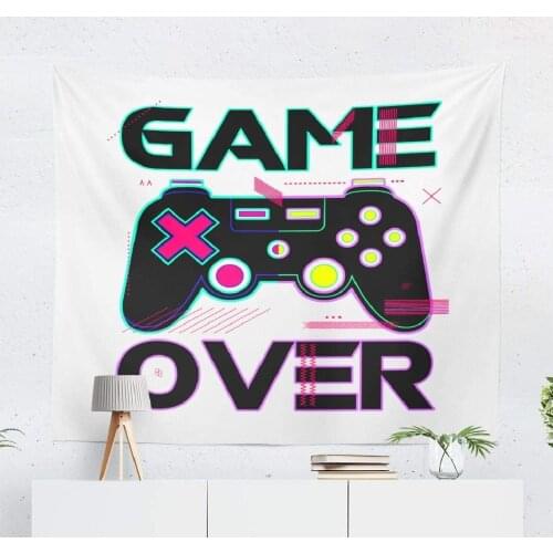 Game Wall Tapestry Colorful Controller Graphic Game Button 60x80 Inches Wall Art Tapestries Hanging Room Living Home Decor