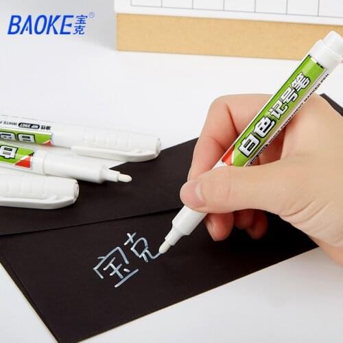 Single headed white color magic marker pen Mark Oily Optical Disc Glass Ceramic plastic marker logstics marker pen
