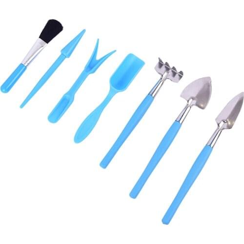 7Pcs Gardening Tools Set Miniature Shovel Brush Widger.Succulent Planting Helper Aug24 Whosale&DropShip