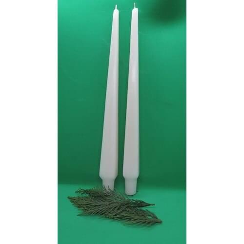 Missi 2li Ecru Pyramid Candlestick Candle-33 cm