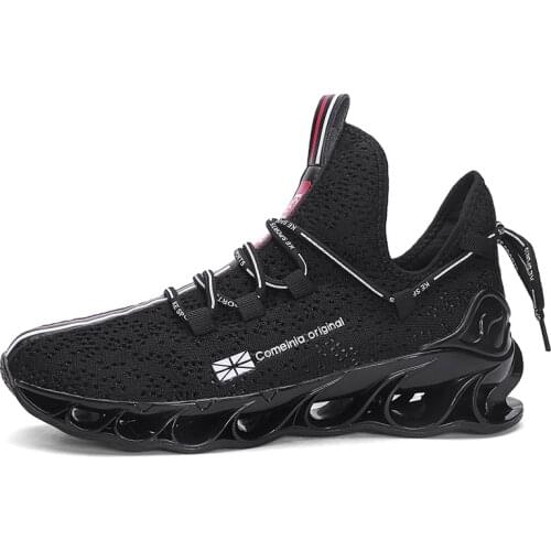 Mens running shoes air cushion fashion sneakers outdoor sports breathable mesh increased large size jogging shoes