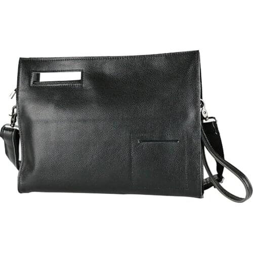 Men Document Bag Genuine Leather Casual Bags Pad Phone Ipad Bag Solid Vintage Hasp Handbag Clutch Bag Envelope For Men Gift