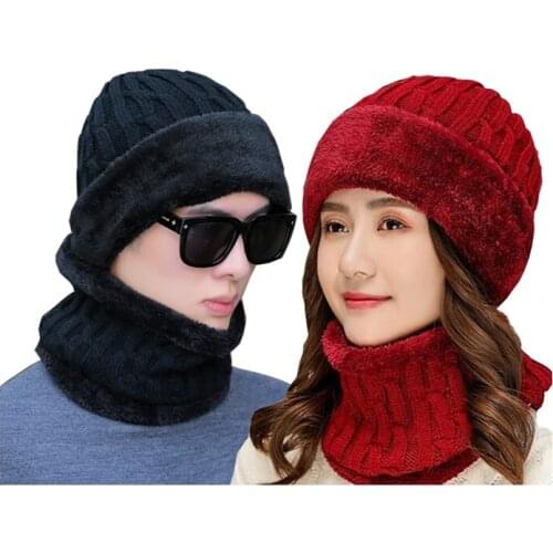 Men Winter Hats Women Skullies Beanies For Girl Winter Knitted Hat Scarf Mask Gorras Boy Sport Bonnet Warm Thick Beanie Hat Cap