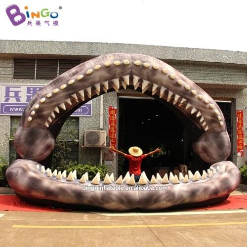 Customized 8.2x4x5 meters large inflatable shark mouth boys balloon for show/events/stage