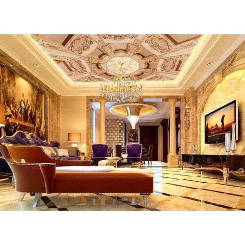 Wallpaper 3d ceiling Living room ceiling mural reliefs roof 3d ceiling murals wallpaper living 3d wallpaper