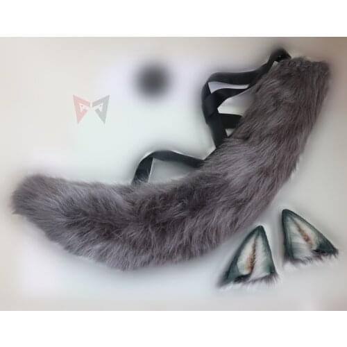 Beastars Legoshi Wolf Ears Hairhoop Headband Headwear Tail Cosplay Costume Accessories For Halloween Party Game