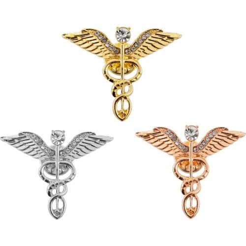 Retro Angel Wings Brooches Mens Badge Brooch Pin Snake Brooches Lapel Medal Women Backpack Shirt Collar Clothing Accessories