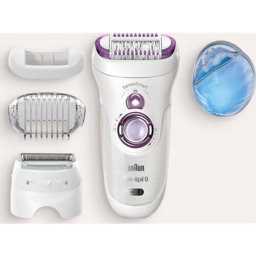 Silk-épil 9 SensoSmart ™ 9/710 epilator. Wireless Wet & Dry epilator. Incl. Cooling glove. Mens / Womens Shaving Bikini