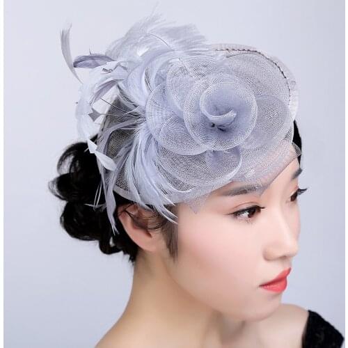 2021 Fashion Women Fedoras Fascinator Mesh Hat Ribbons And Feathers Wedding Party Hat Womens Cap Womens Summer Hat Панама#3