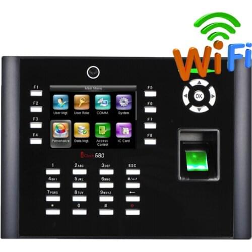 ZK iClock680 TCP/IP Fingerprint Time Attendance Access Control Webserver Door Access Control System With Camera Optional WIFI