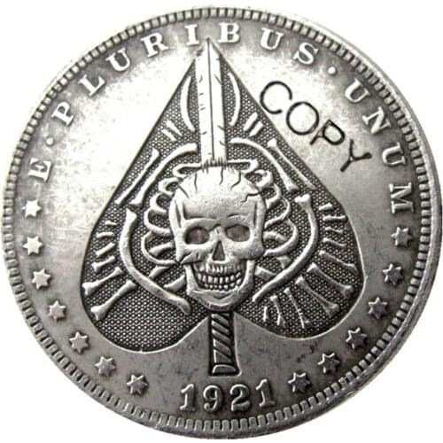 US Hobo 1921 Morgan Dollar Silver Plated Copy Coins