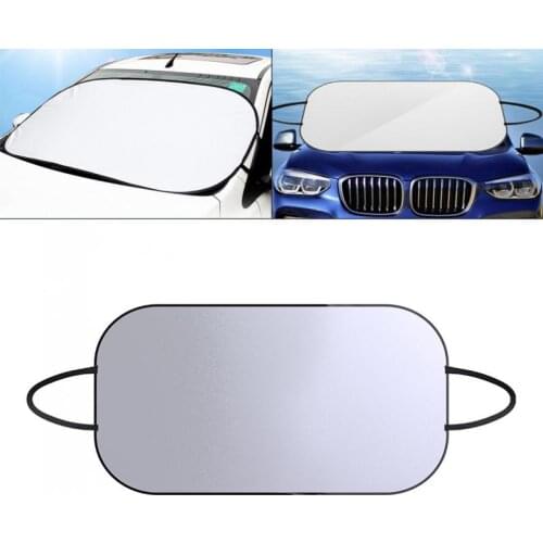 Universal PET Aluminum Foil Front Windshield Four Seasons UV / Ice / Snow Protector Dustproof Car Clothing Cover