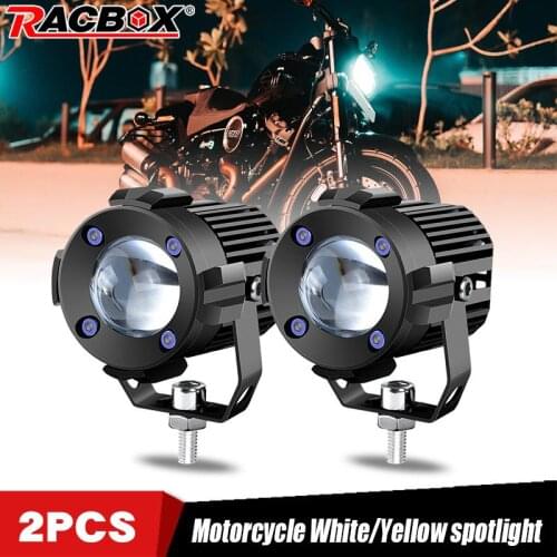 1 Pair Motorcycle LED Headlight Worklight Spotlight Fog Light High Beam Super White 30W 3000LM For Yamaha Honda SUVs Motor