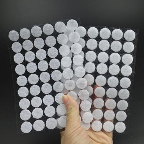 50Pairs 15mm Adhesive Fastener Tape Nylon Polyester Double Sided Strong Adhesive Hooks Loops Disks Round Pads Dot Magic Sticker