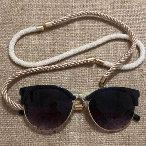 85 Cm Eco Friendly Charm Biodegradable Handmade Cute Beaded Mask Strap & Glasses luxury Lanyard Accessories Trend Chou Design