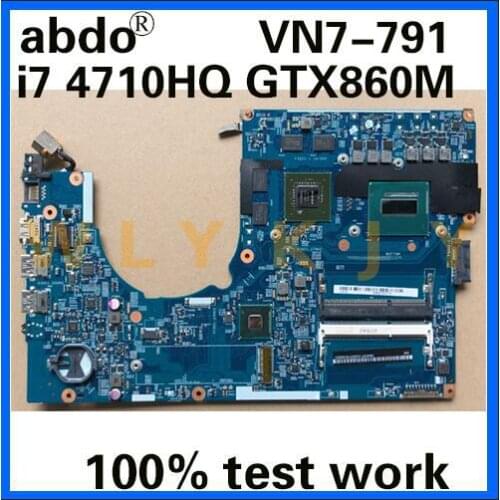 Abdo 14204-1M 448.02G13.001M for ACER VN7-791 VN7-791G notebook motherboard CPU i7 4710H GTX860M / GTX850M DDR3 100% test work