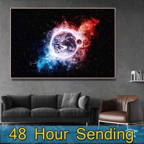 Canvas Decorativas Cosmic Nebula Planet Estrellas Posters on the Wall in the Office Decor Poster and Prints Wall Art Picture