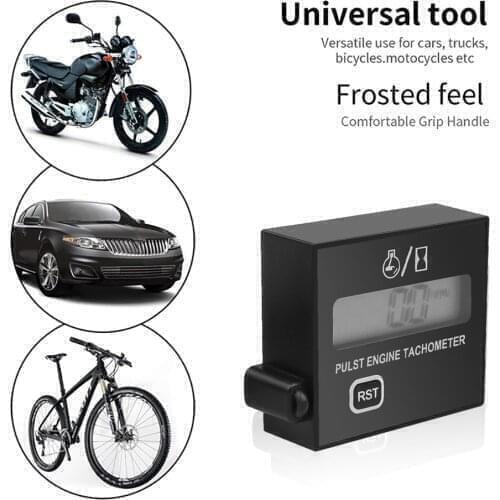 Hot Sale Digital Display Gasoline Engine Tach Hour Meter Gauge Inductive Speedometer Car Stroke Tachometer Motorcycle Lawn Mower