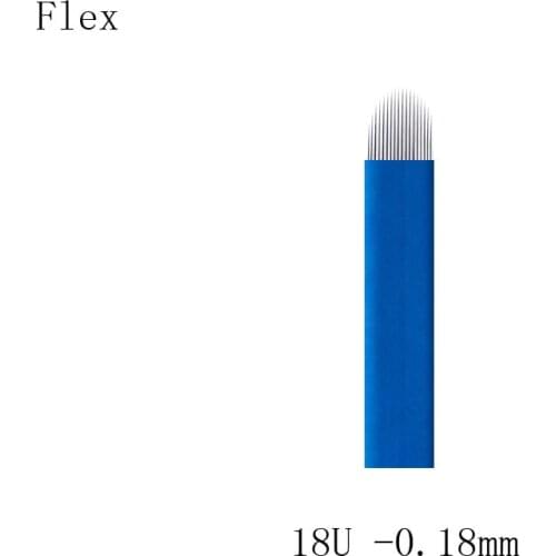 18 U Shape 0.18mm Microblading Needles Eyebrow Tattoo Machine Disposable Needle Pin For Permanent Makeup Manual Pen