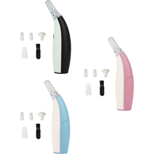 Ear Wax Remover Cleaner Automatic Silicone Spiral Earswax Removal Soft Safe Ear Massage Tool with LED for Baby Adults