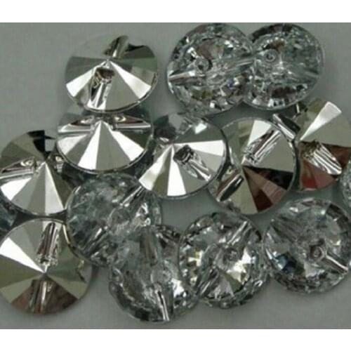 Arts Crafts 10/12/15/20/30mm Shank Buttons cystal clear for shirts clothes handmade Gift Box Craft DIY favor Sewing Wh