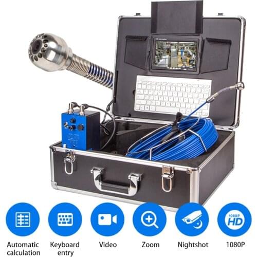 Sewer Camera 100ft Snake Cam with DVR Video Pipe Inspection Equipment 7" LCD Duct HVAC 1000TVL Endoscope With Night Vision