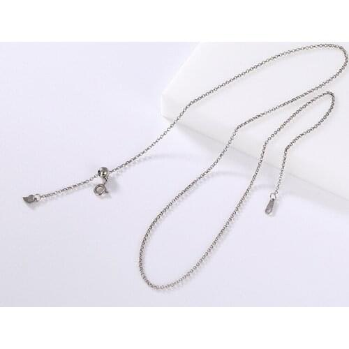 Baifuming s925 sterling silver men and women all-matching O-ring necklace personality simple push-pull choker