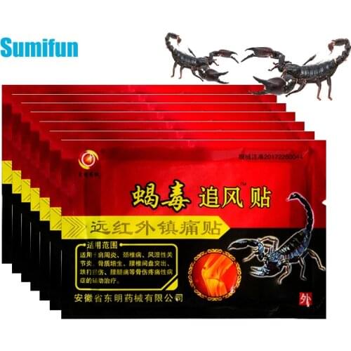 Only $0.49 Scorpion Venom Analgesic Patch 8pcs Rheumatoid Arthritis Lumbar Knee Neck Aches Treatment Pain Relief Herbal Plaster