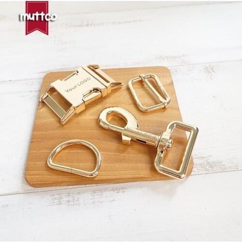 Metal buckle+adjust buckle+D ring+metal dog clasp/set) engraved LOGO buckle accessory 30mm DIY dog accessories