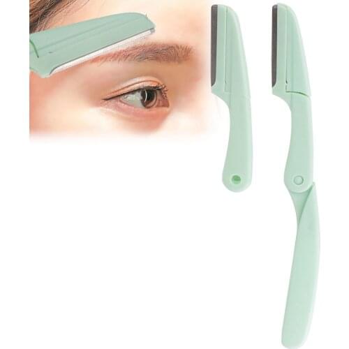 PC Eyebrow Trimmer Mini Portable Painless Tattoo Eyebrow Razor Microspur Eyebrow Trimmer Shaper Hair Removal Shaver Beauty Tool