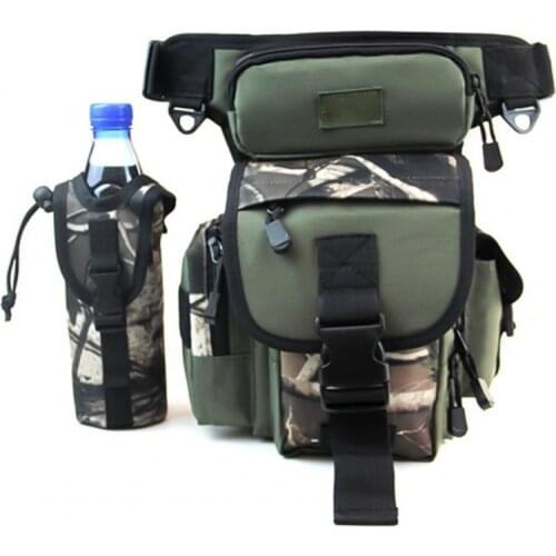 Multifunctional Outdoor Fishing Gear Waist Pack Leg Bag Shoulder Bag Fishing Tackle Tools Bottle Storage Fanny Pouch
