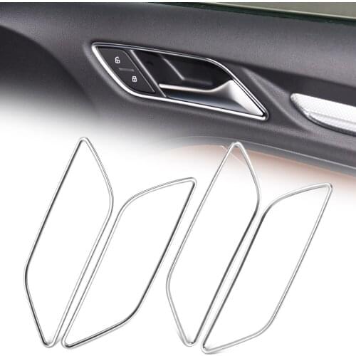 4pcs Auto Car Styling Stainless Steel Interior Door Handle Bowl Frame Sticker For Audi A3 8V Sline 2013-2020 Accessories