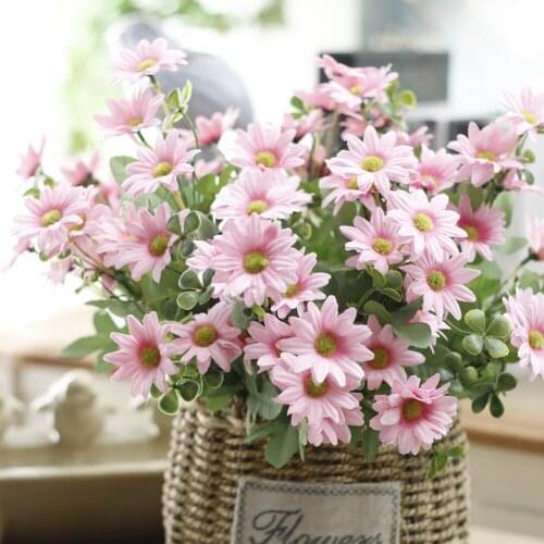 New 7 Forks Artificial Gerbera Daisy Flower Bouquet For Home Garden Decor Diy Wedding Arches Flowers Wall Bridal Bouquet Flores