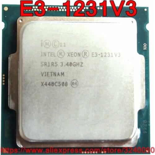 Original Intel CPU Xeon E3-1231V3 Processor 3.40GHz 8M 80W Quad-Core E3 1231V3 LGA1150 free shipping E3-1231 V3 E3 1231 V3