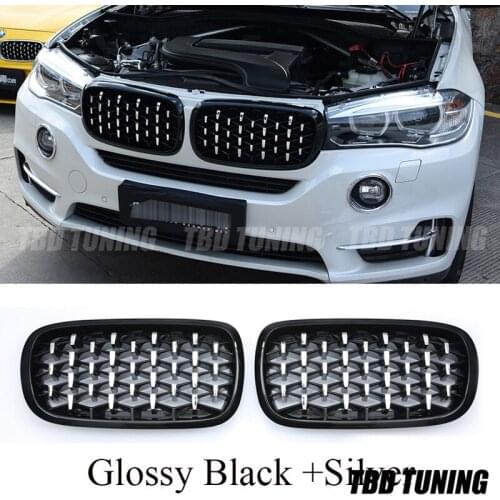 Front Grills For BMW X5 F15 X6 F16 2014 2015 2016 2017 2018 2019 Meteor Shower Style Kindey Grille Decorative accessories