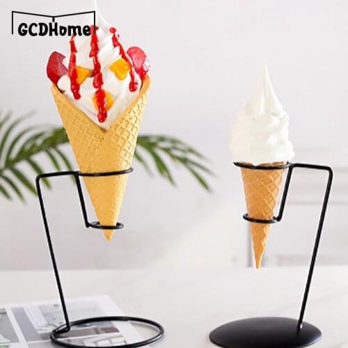 Ice Cream Cone Holder Display Stand Popcorn Reusable Restaurant Sushi Hand Rolls Sweets Shop Party Birthday Wedding With Base