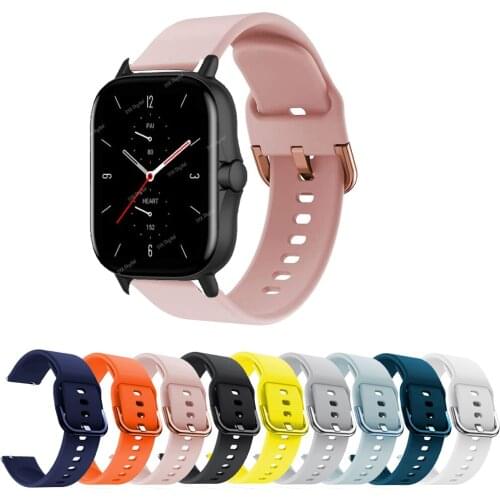 For Amazfit GTS/GTS 2 2E 2 Mini Strap Silicone 20mm Replacement Wristband For Huami Amazfit BIP S U Pro POP Pro Zepp E Bracelet