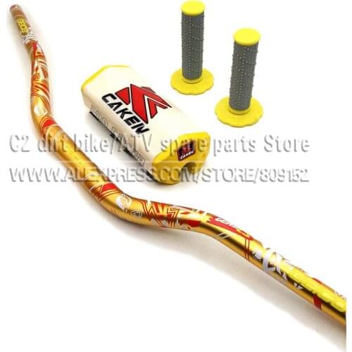 Handlebar with Caken Pads Handle Grips Motorcycle Bar 1-1/8" For Dirt Pit Bike Motocross Scooter 28.5mm Clamps 810mm Length