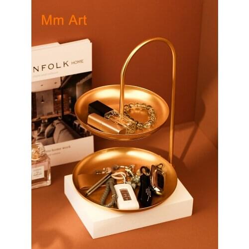 Nordic Light Luxury Entrance Hallway Key Storage Decoration Ornaments PlateShoe Cabinet Tray Living Room Coffee Table Decoration