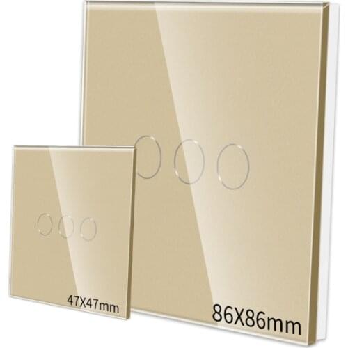 Bingeolec 47*47mm 1 Gang Small Glass ,Only Glass Panel.This product does not contain any switch parts and frames