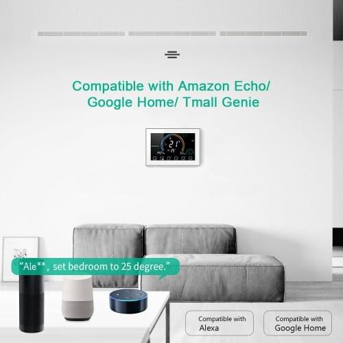 WiFi Smart Programmable Thermostat 6 Period Voice APP Control LCD Water/Gas Boiler Heating Thermoregulator For Echo Google Home