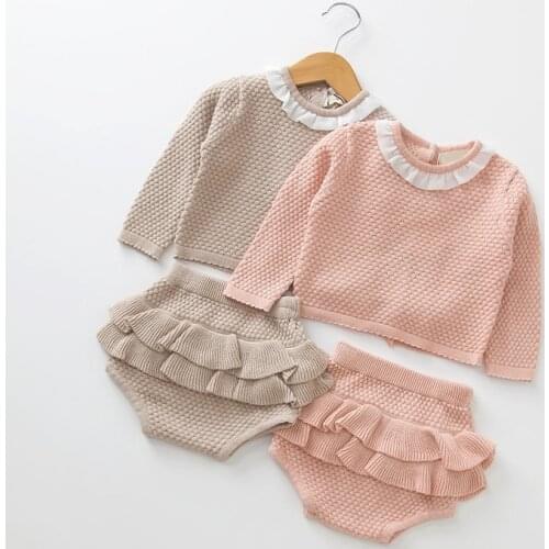 Baby Girls Boys Knit Rompers Spring Autumn Strap Romper Newborn Baby Knitting Wool Romper Jumpsuit clothes Kids Infant Outfits