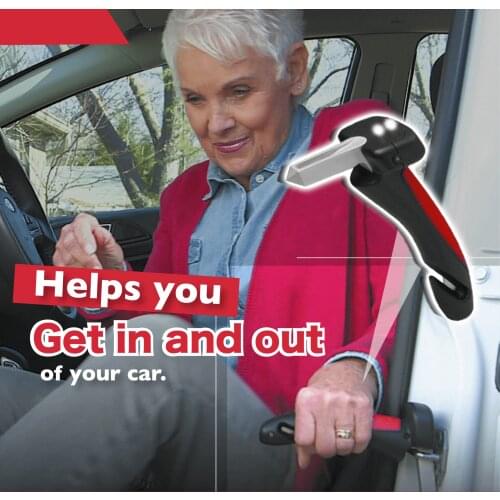 Car Door Handle Assist Bar Non-Slip Elderly Vehicle Standing Support Safety Hammer Mobility Aid Window Breaker Car Accessories